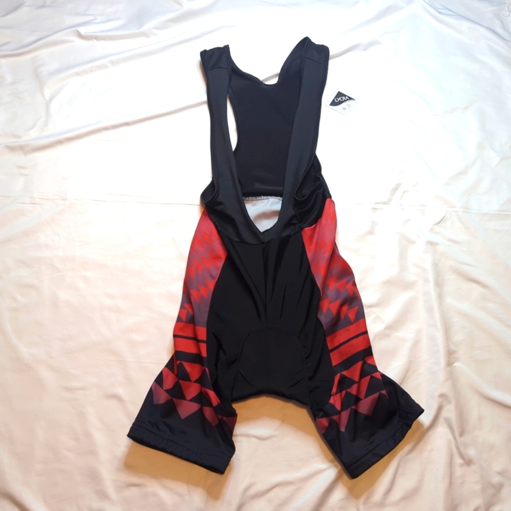 Cycling Bib Shorts Men's Medium Black Tank Padded Singlet Short Bicycle Cycle.